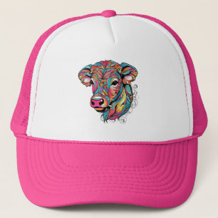 Gorra De Camionero Vaca feliz de bebé colorida