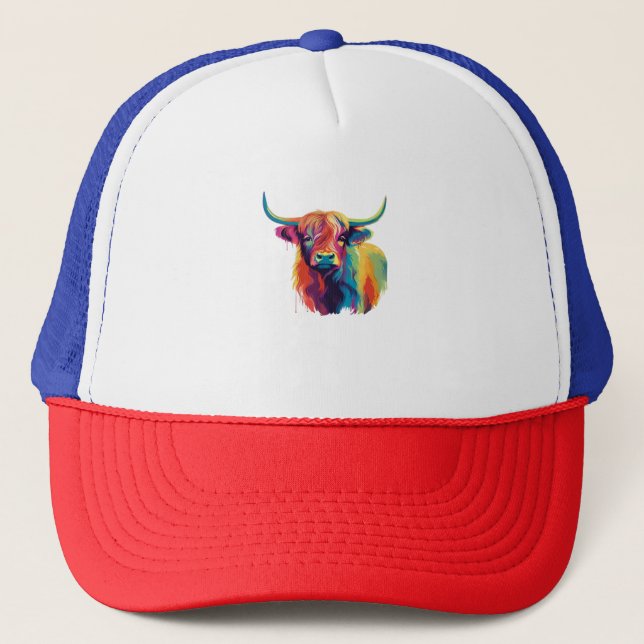 Gorra De Camionero Vaca Guay en la camiseta clásica Meadow (Anverso)