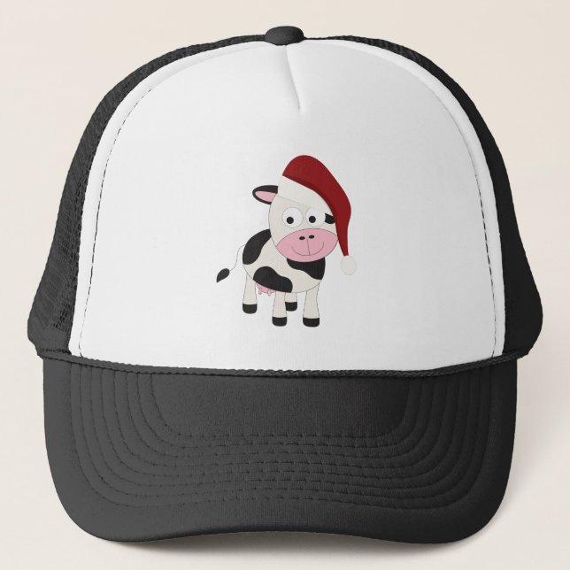 Gorra De Camionero vaca navidad (Anverso)