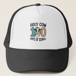Gorra De Camionero Vaca Sagrada 100 Días de Escuela Camiseta de Vaca