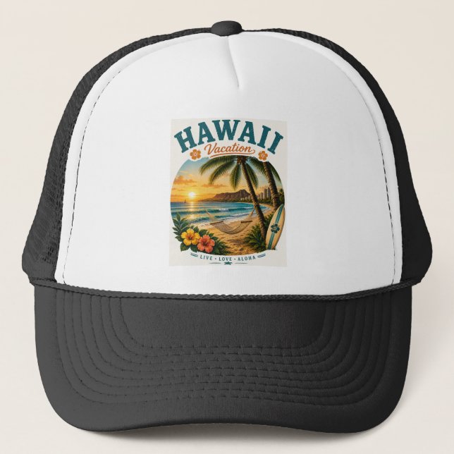 Gorra De Camionero Vacaciones en Hawái (Anverso)