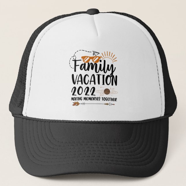 Gorra De Camionero Vacaciones Familiares 2022 Haciendo Coincidencia d (Anverso)