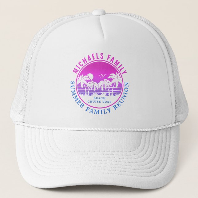 Gorra De Camionero Vacaciones familiares de los 60 en la playa de la  (Anverso)