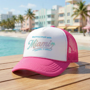 Gorra De Camionero Vacaciones Familiares Personalizadas en Miami