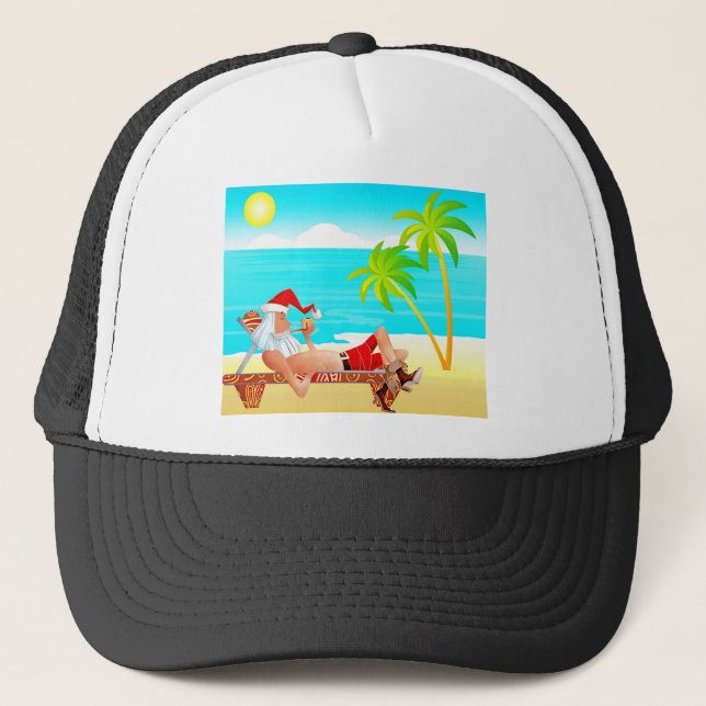 Gorra De Camionero vacaciones santa claus (Anverso)