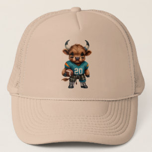 Gorra De Camionero Vacas de las Tierras Altas y Fútbol Americano