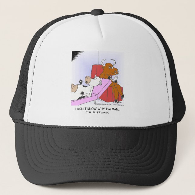 Gorra De Camionero Vacas Locas En Terapia Graciosos Regalos Y Colecci (Anverso)
