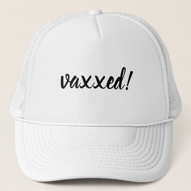Gorra De Camionero Vaccinated & Proud Modern Covid Vaccine Design (Anverso)