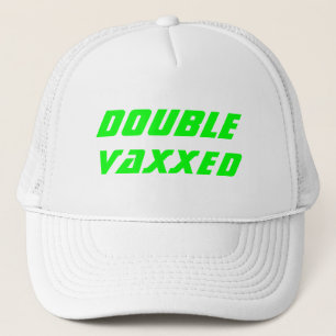 Gorra De Camionero Vacunado doble Vaxxed Cálido neón verde fresco