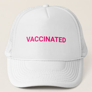 Gorra De Camionero Vacunado, fucsia caliente rosa blanco fresco
