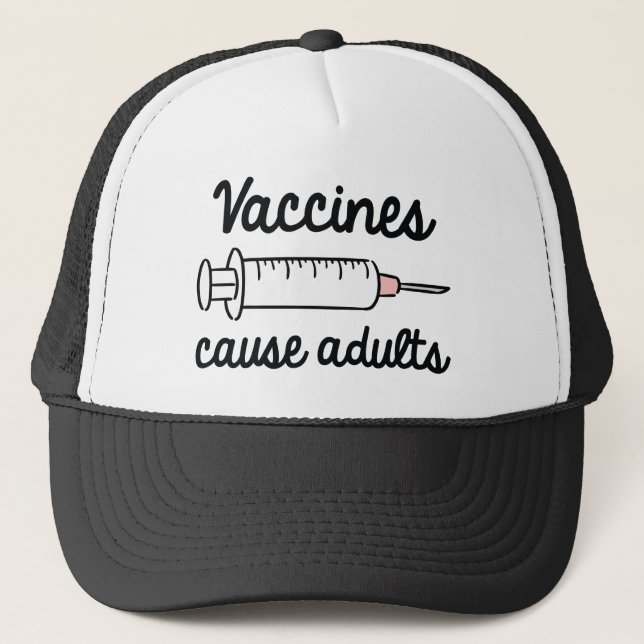 Gorra De Camionero Vacunas Causan Adultos (Anverso)