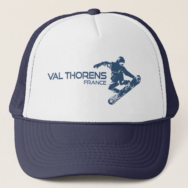 Gorra De Camionero Val Thorens France Snowboarder (Anverso)