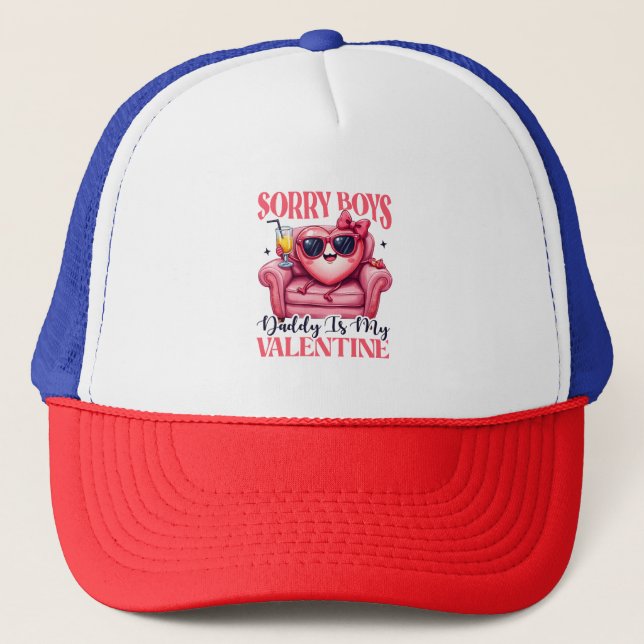 Gorra De Camionero Valentine Gift | Papá Es Mi Valentín (Anverso)
