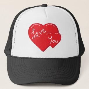 Gorra De Camionero Valentine-Love You 2-Hearts