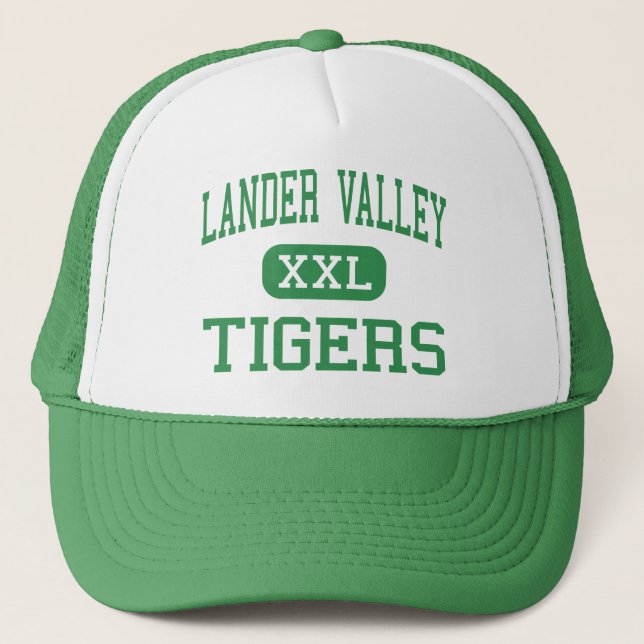 Gorra De Camionero Valle del Lander - tigres - alto - Lander Wyoming (Anverso)