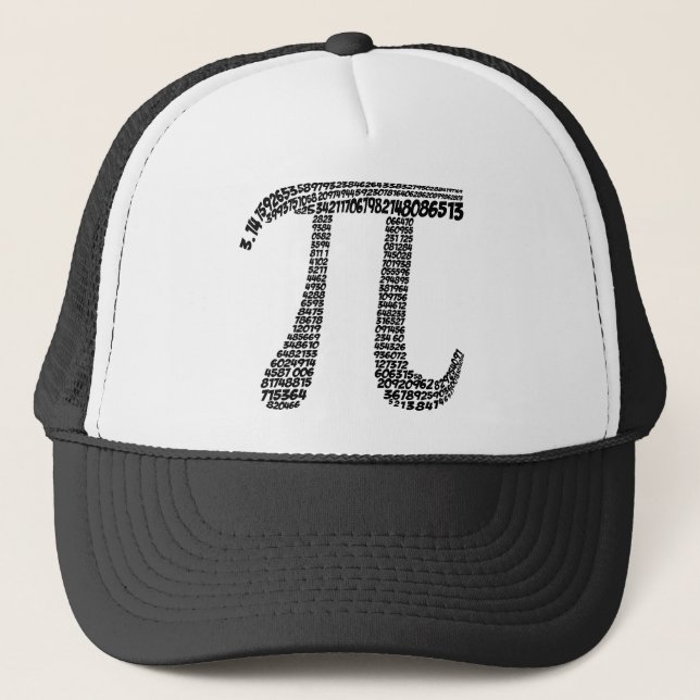 Gorra De Camionero Valores decimales del símbolo 3,14 - 400 del pi (Anverso)