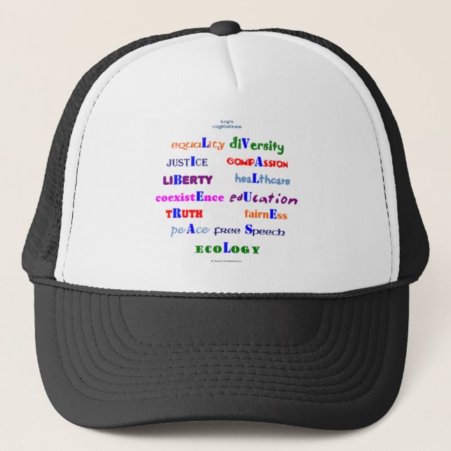 Gorra De Camionero Valores liberales (Anverso)