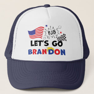 Gorra De Camionero VAMOS A BRANDON con el pelo de Trump