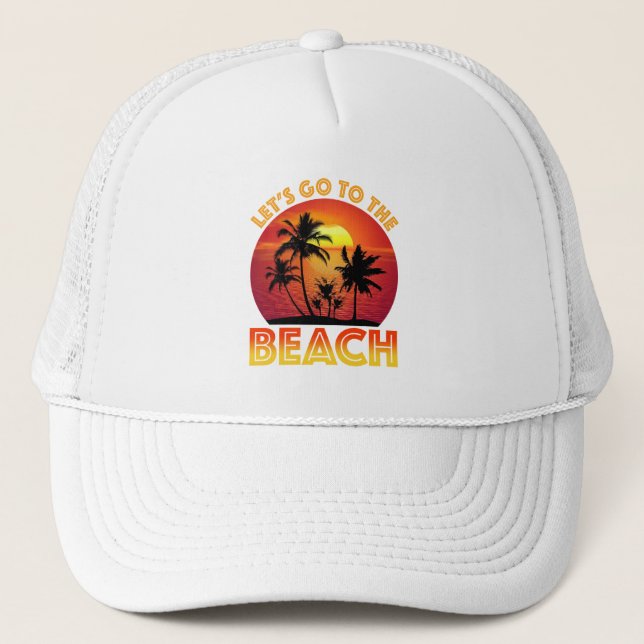 Gorra De Camionero Vamos a la playa (Anverso)