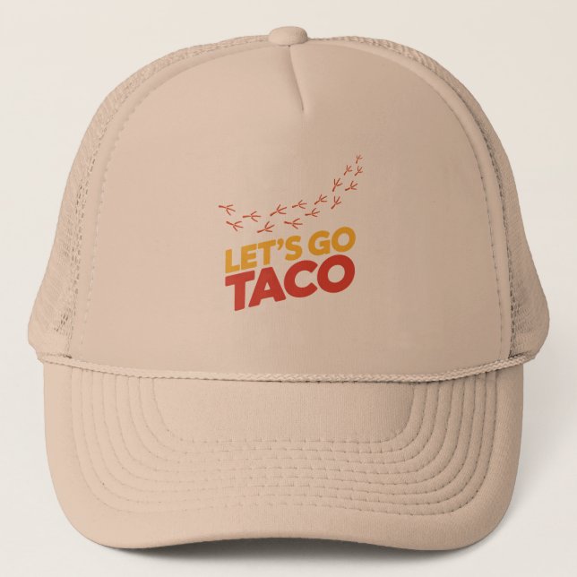 Gorra De Camionero Vamos a las huellas de pollo de TACO (Anverso)