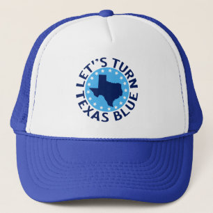 Gorra De Camionero Vamos a poner Texas de azul Vota demócrata polític