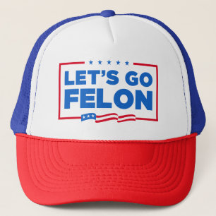 Gorra De Camionero Vamos Felon contra Trump