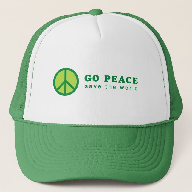 Gorra De Camionero Vamos Paz (Verde) (Anverso)