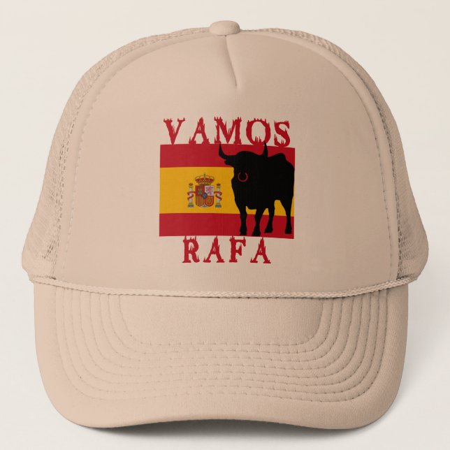 Gorra De Camionero Vamos Rafa con la bandera de España (Anverso)