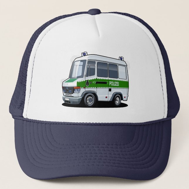 Gorra De Camionero Van de la policía personalizado (Anverso)