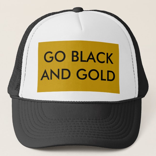 GORRA DE CAMIONERO VAN EL NEGRO Y EL ORO (Anverso)