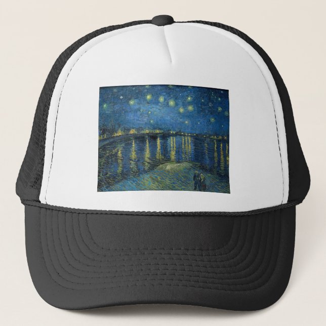 Gorra De Camionero Van Gogh:Noche estrellada sobre el Ródano (Anverso)