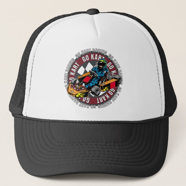 Gorra De Camionero Van las Carreras de Kart (Anverso)