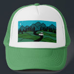 Gorra De Camionero Vanlife in the Mountains Moon Stars<br><div class="desc">¡Echa un vistazo a este gorra genial con un campervan en las montañas! ¡Chequea mi tienda para más!</div>