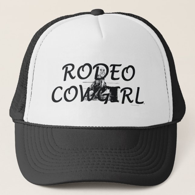 Gorra De Camionero Vaquera del rodeo de la CAMISETA (Anverso)
