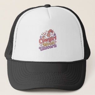 Gorra De Camionero Vaquera Unicornio Luna Unicornio Diseño Merch Capr