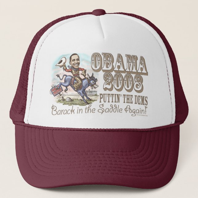 Gorra De Camionero Vaquero 2008 de Obama (Anverso)