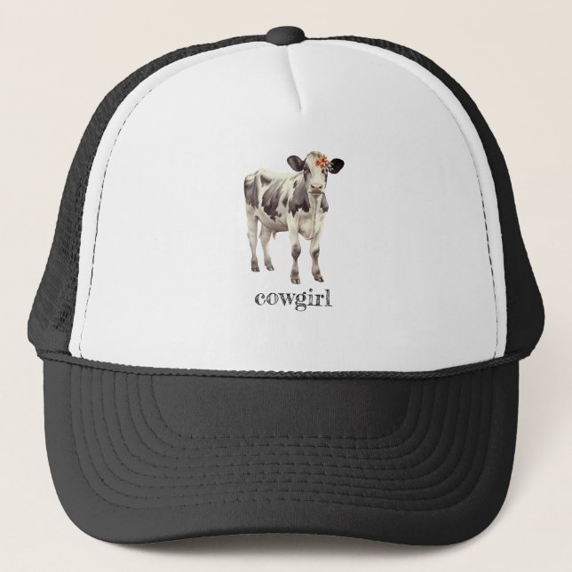 Gorra De Camionero vaquero de flores tierno (Anverso)