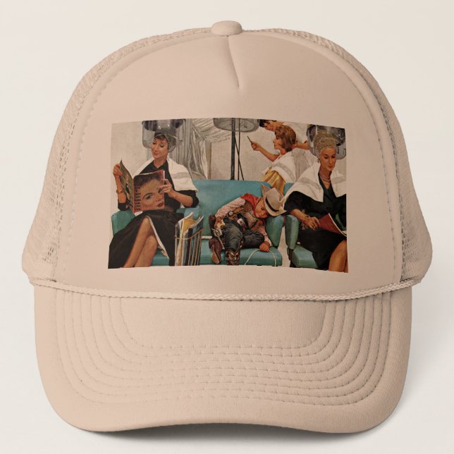 Gorra De Camionero Vaquero dormido en salón de belleza (Anverso)