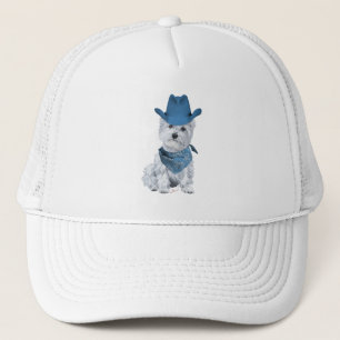 Gorra De Camionero Vaquero Westie en Azul
