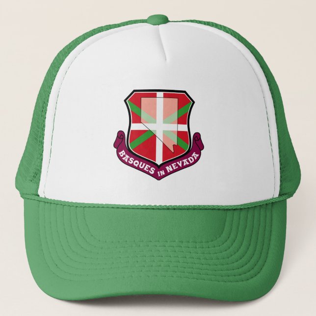 Gorra De Camionero Vascos en Nevada, escudo de armas heráldico de (Anverso)