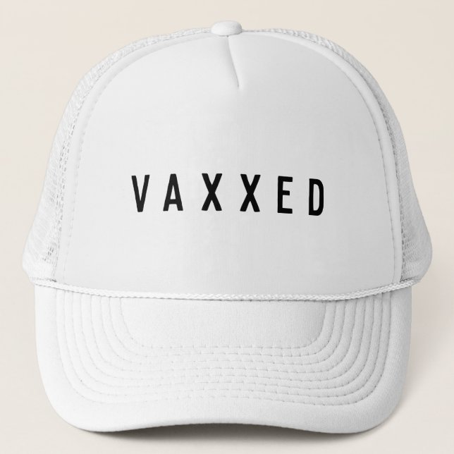Gorra De Camionero Vaxxed | Covid-19 Vacunado Moderno Estilo (Anverso)