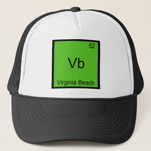 Gorra De Camionero Vb - Símbolo del elemento químico de la ciudad de  (Anverso)