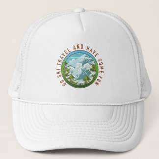 Gorra De Camionero Ve a viajar en Ski y disfruta del logo de tu viaje