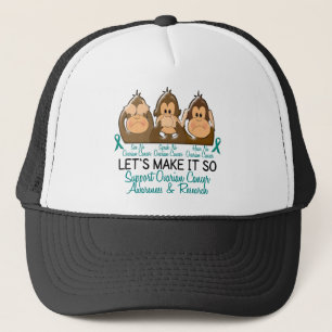 Gorra De Camionero Vea que hablar no oiga a ningún cáncer ovárico 