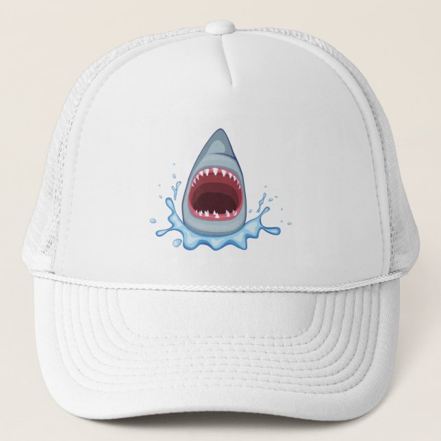 Gorra De Camionero vectorstock_383155 Personalizado Dientes tiburones (Anverso)
