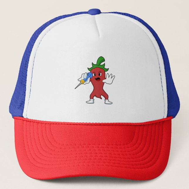 Gorra De Camionero Vegan Pepper en Darts con Dart.PNG (Anverso)