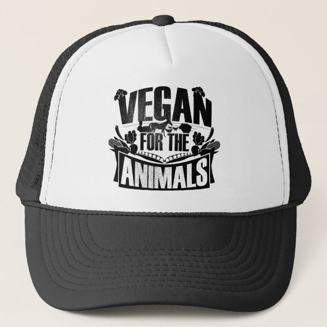 Gorra De Camionero Vegan por los animales (Anverso)