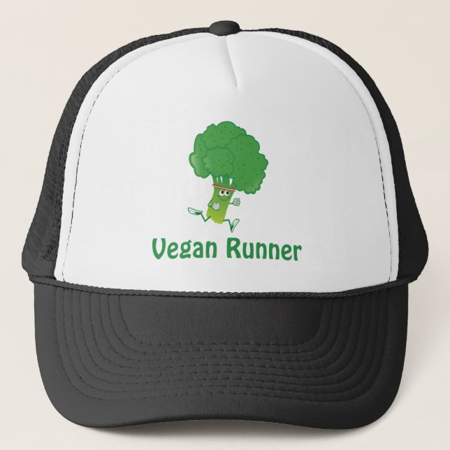 Gorra De Camionero Vegan runner - Broccoli (Anverso)