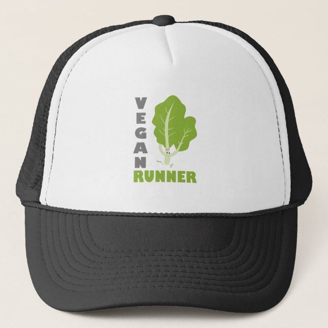 Gorra De Camionero Vegan Runner - Kale (Anverso)