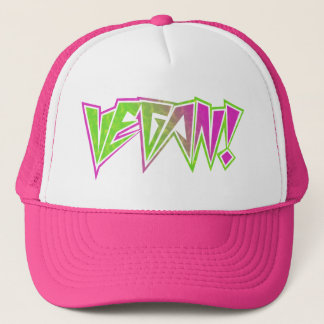 Gorra De Camionero Vegano rosado y verde